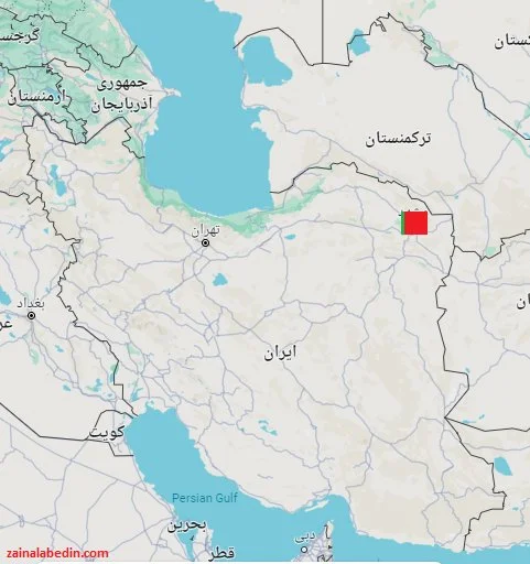 اين تقع ندينة مشهد علي الخريطة ايرانية